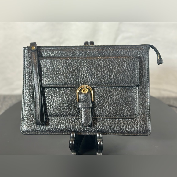 Michael Kors Cooper Medium Wristlet Wallet Black Leather - Picture 3 of 8
